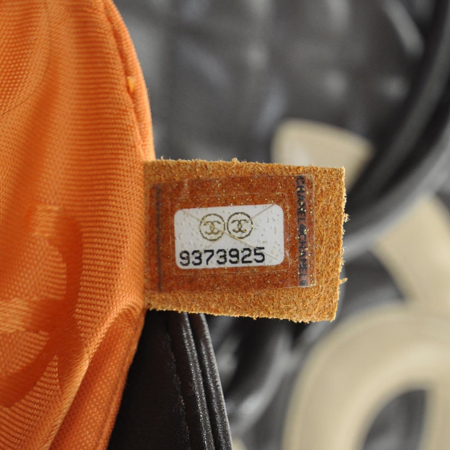 Calfskin Quilted Large Cambon Flap Brown Beige