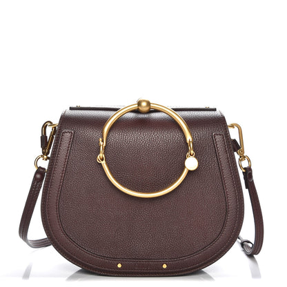 Chloe Calfskin Suede Medium Nile Bracelet Bag Carbon Brown 1 of 10