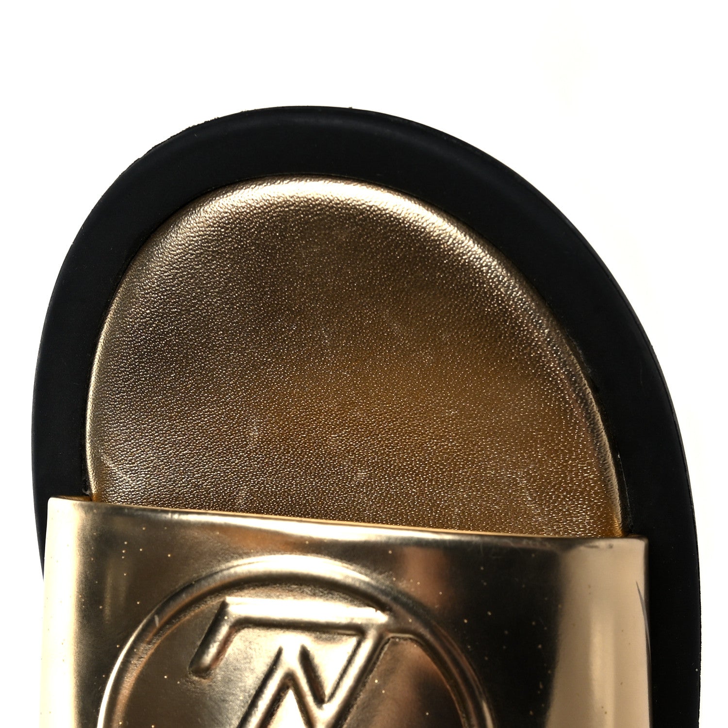 Louis Vuitton Metallic Calfskin Sunbath Slide Sandals 36 Gold 9 of 9
