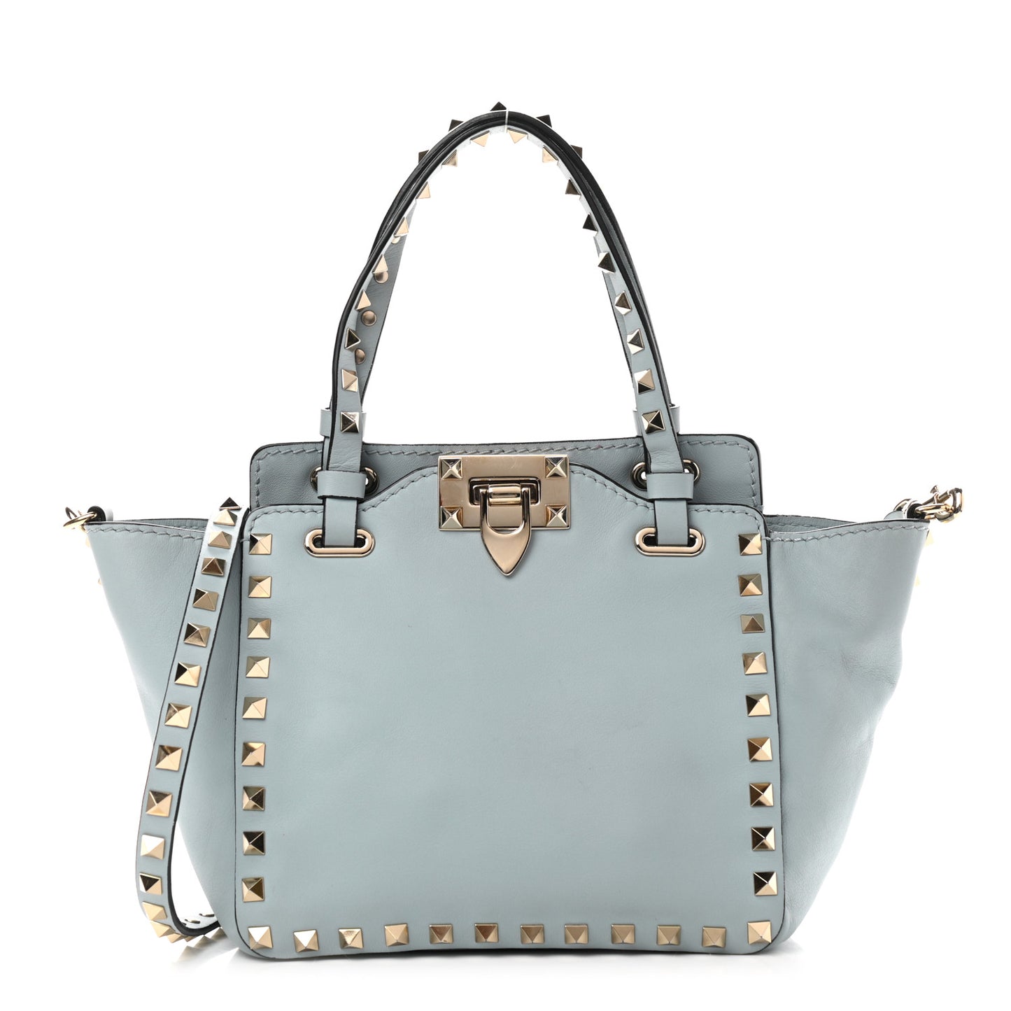 Vitello Mini Rockstud Tote Sky Sorbet