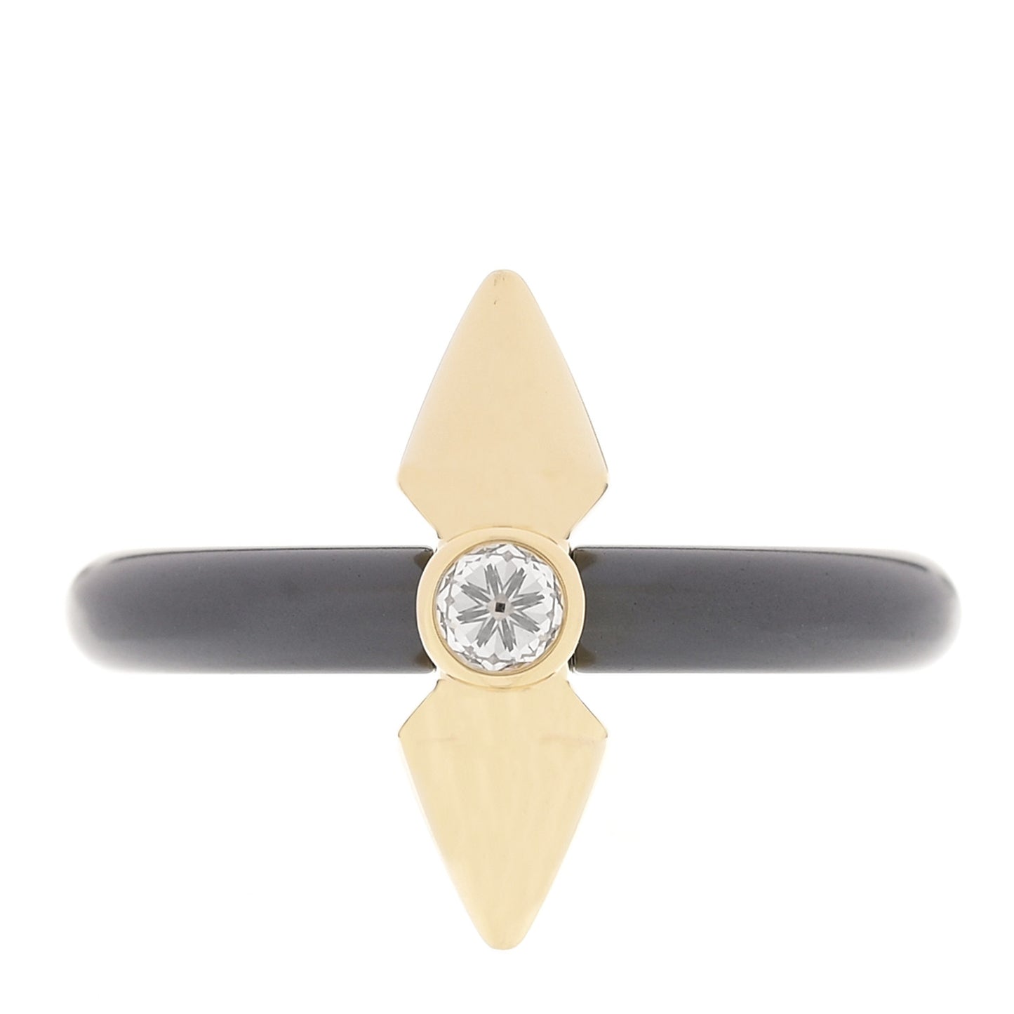 X PHARRELL 18K Yellow Gold Titanium Diamond Tiffany Titan Ring 54 7