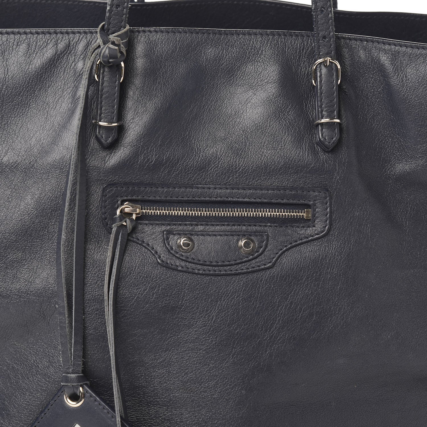 Balenciaga Veau Papier A4 Zip Around Tote Bleu Nuit 12 of 12