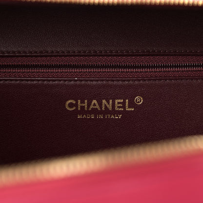 Chanel Lambskin Quilted Large Trendy CC Bowling Bag Dark Pink 7 of 11