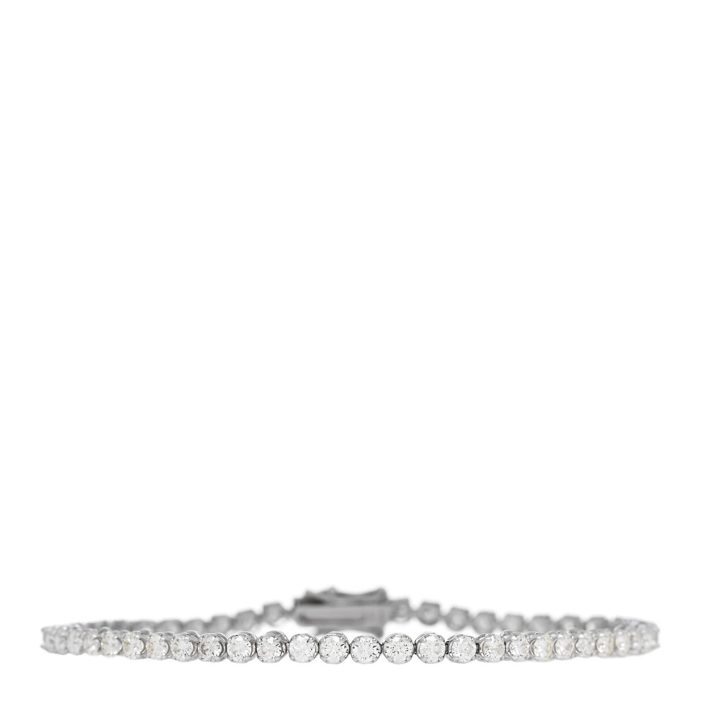 18K White Gold Diamond 3.00ctw Tennis Bracelet M