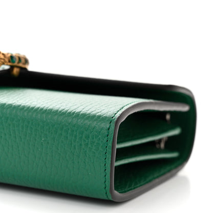 Gucci Calfskin Mini Dionysus Chain Wallet Emerald 11 of 14