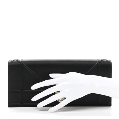 Christian Dior Satin Crystal Diorama Croisiere Chain Wallet Black 2 of 6