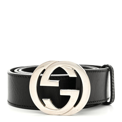 Gucci Calfskin Interlocking G 90 36 Belt Black 1 of 5