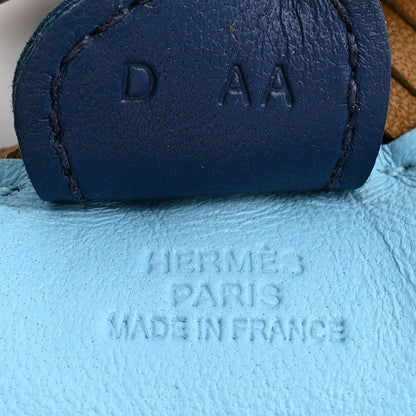 Hermes Milo Lambskin Grigri Rodeo Horse Bag Charm PM Celeste Bleu De Malte Kraft 3 of 4