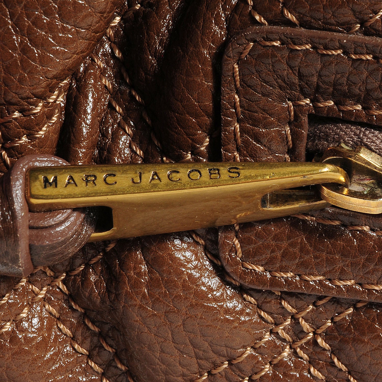 Marc Jacobs Quilted Leather Stam Brown 8 of 11