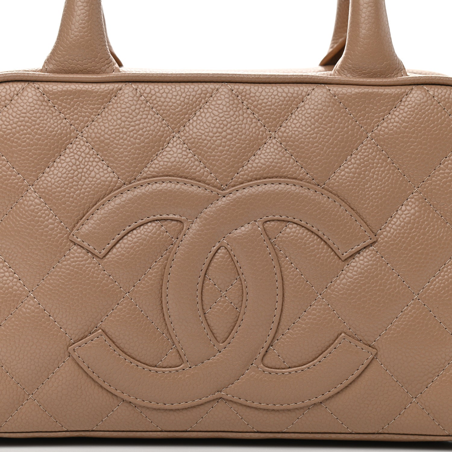 Chanel Caviar Quilted Small Bowler Beige 8 of 17
