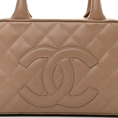 Chanel Caviar Quilted Small Bowler Beige 8 of 17