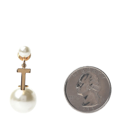 Christian Dior Pearl My ABCDior T Tribale Earring Gold 2 of 5