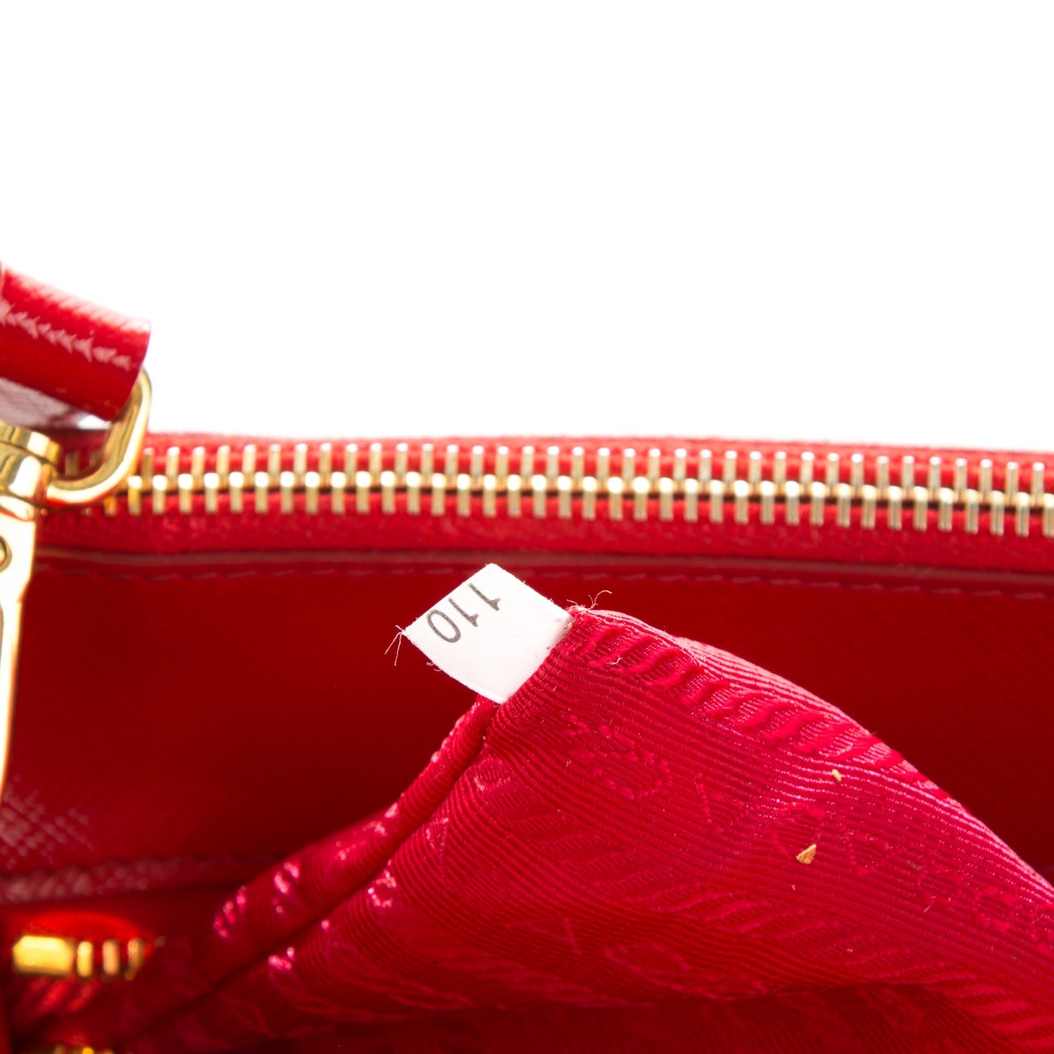 Prada Saffiano Vernice Mini Galleria Double Zip Tote Rosso 8 of 8