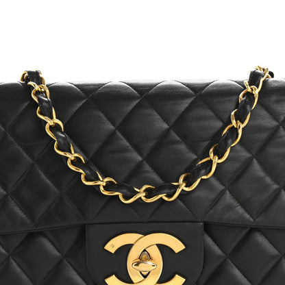 Chanel Lambskin Quilted XL Jumbo Single Flap Black 8 of 13