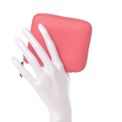 Hermes Epsom Silk'In Compact Wallet Rose Azalee 2 of 7