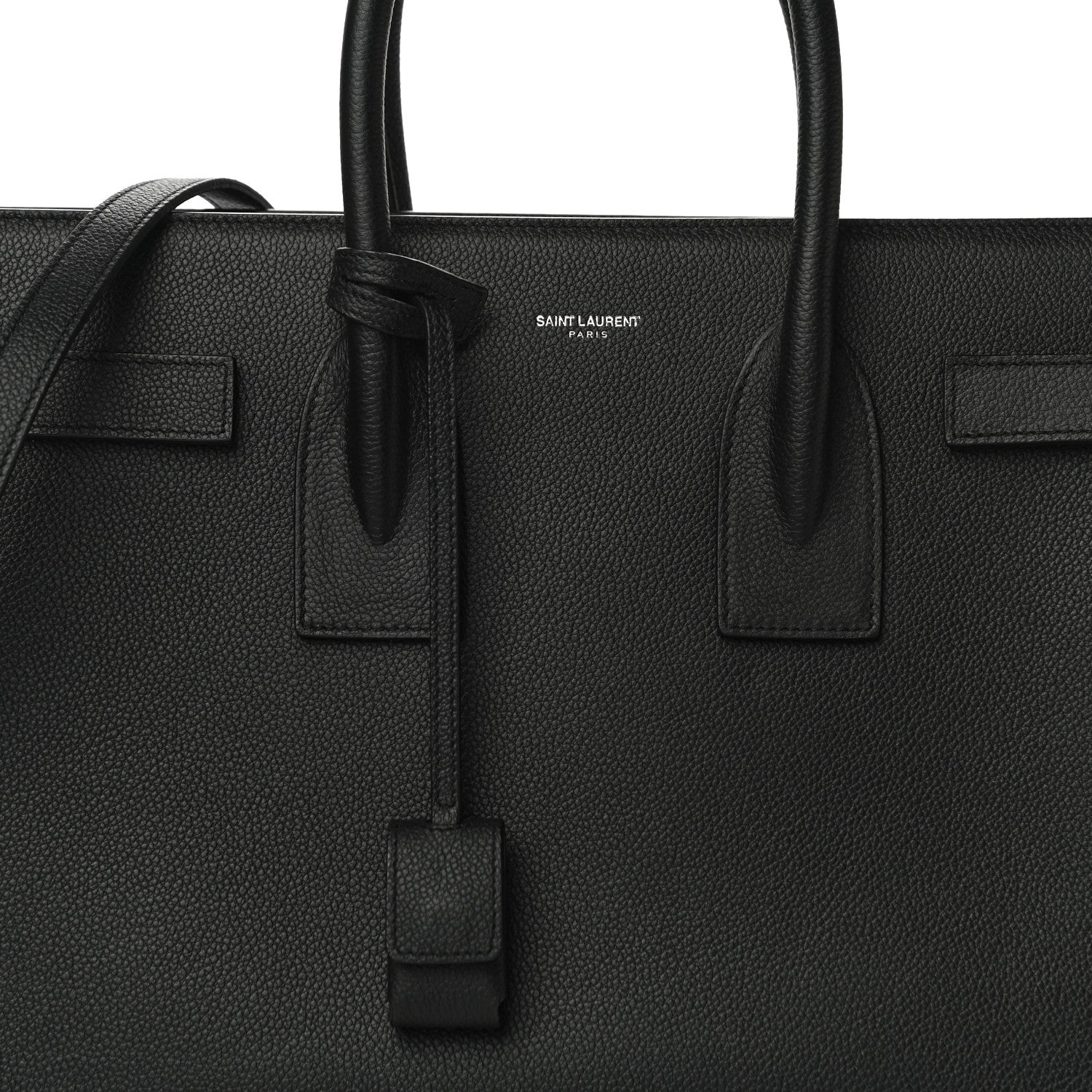Saint Laurent Grained Calfskin Small Sac De Jour Black 7 of 9