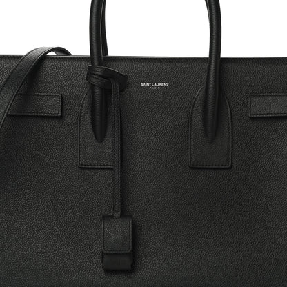 Saint Laurent Grained Calfskin Small Sac De Jour Black 7 of 9