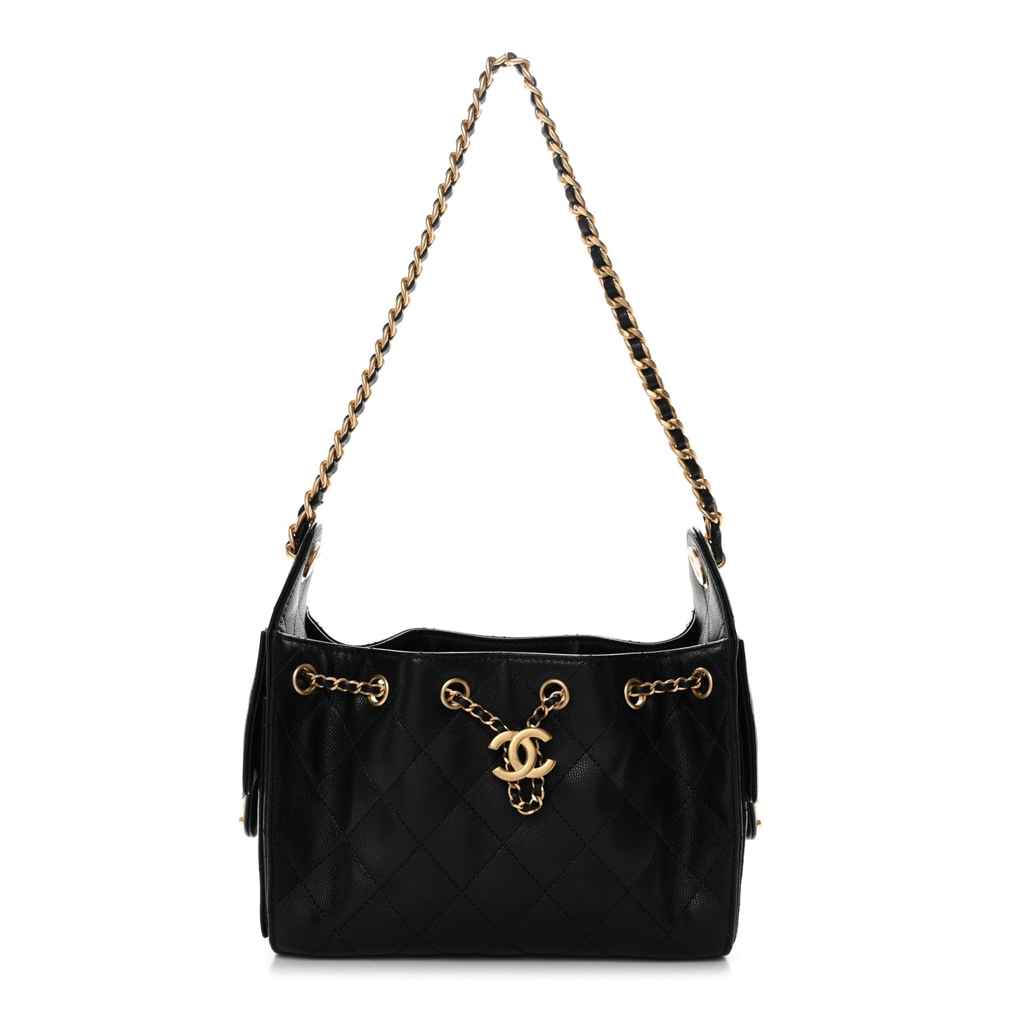 Caviar Quilted Mini Chanel 25 Handbag Black