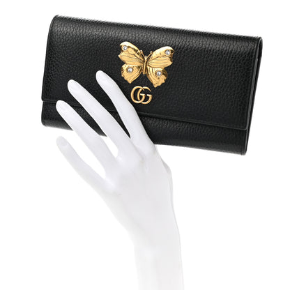 Gucci Calfskin Garden Continental Wallet Black 2 of 9
