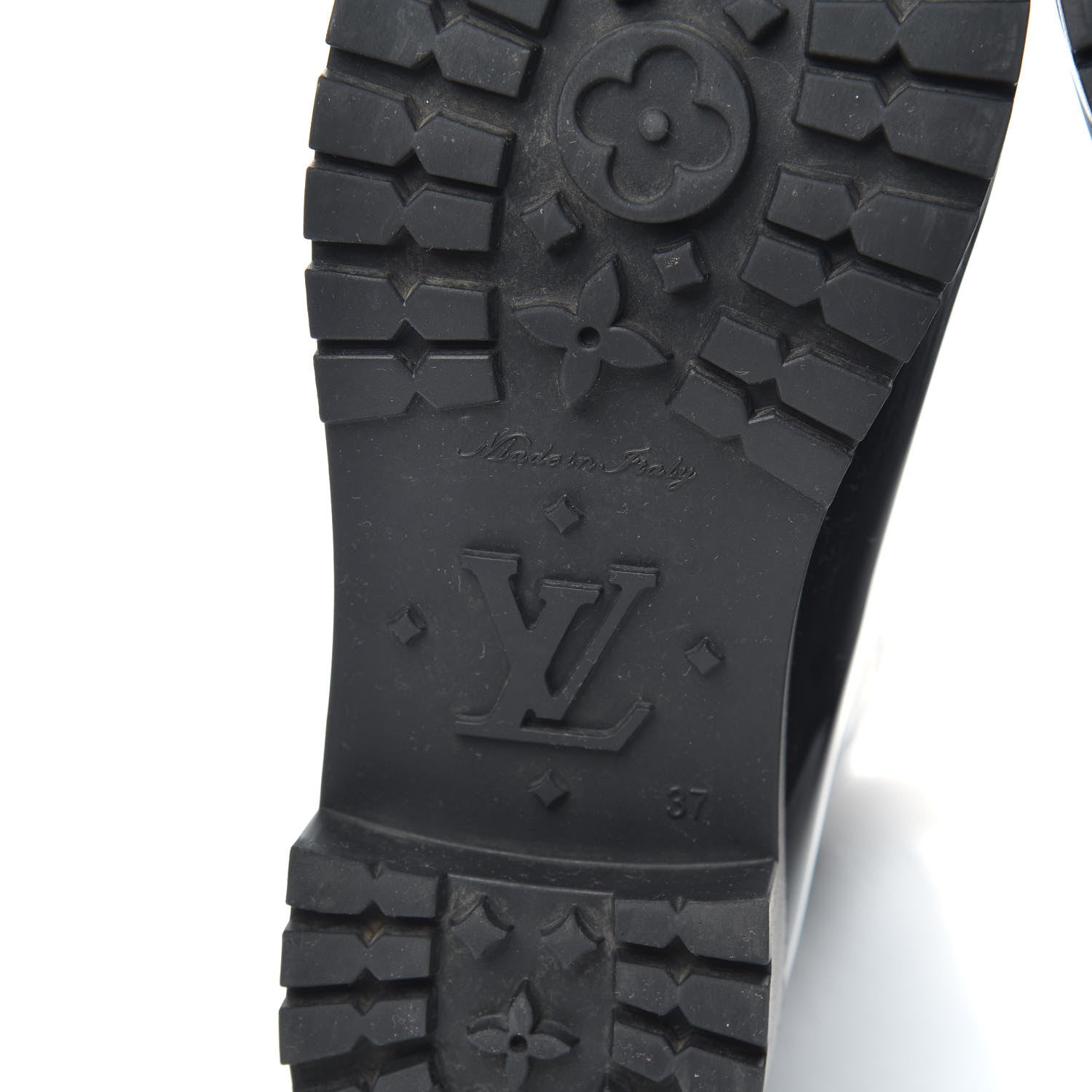 Louis Vuitton Rubber Embossed Monogram Splash Rain Boots 37 Black 6 of 8