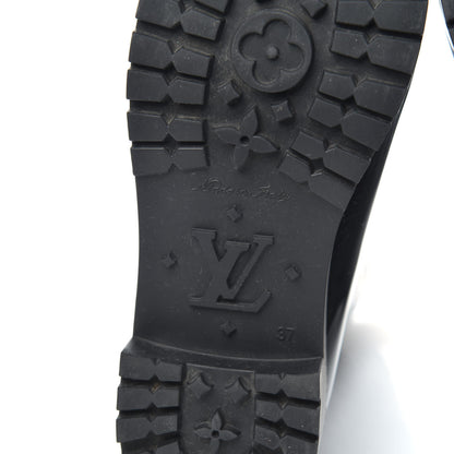Louis Vuitton Rubber Embossed Monogram Splash Rain Boots 37 Black 6 of 8