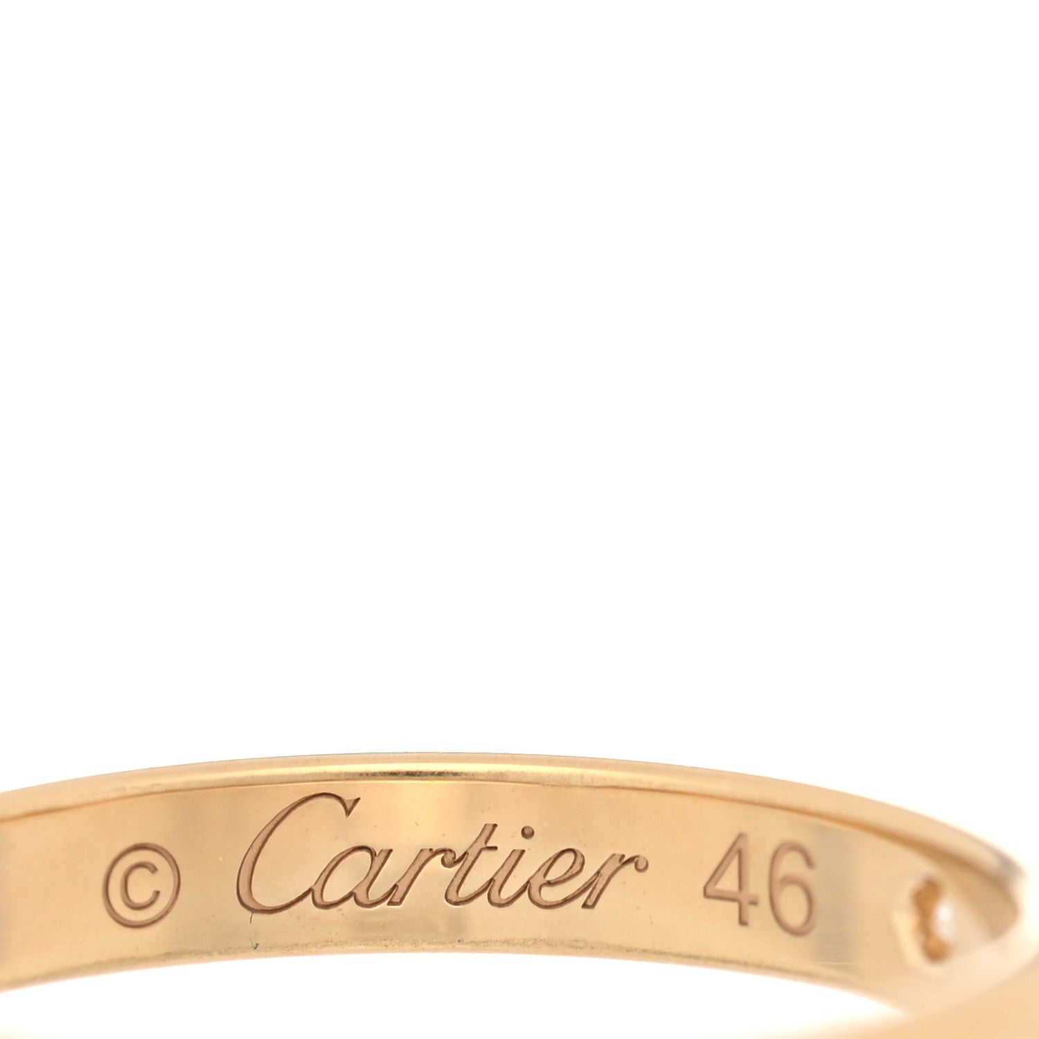 Cartier 18K Yellow Gold Diamond 2.6mm 1895 Wedding Band Ring 46 3.75 4 of 4