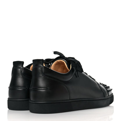 Christian Louboutin Calfskin Mens Louis Junior Spikes Flat Sneakers 43 Black 4 of 9