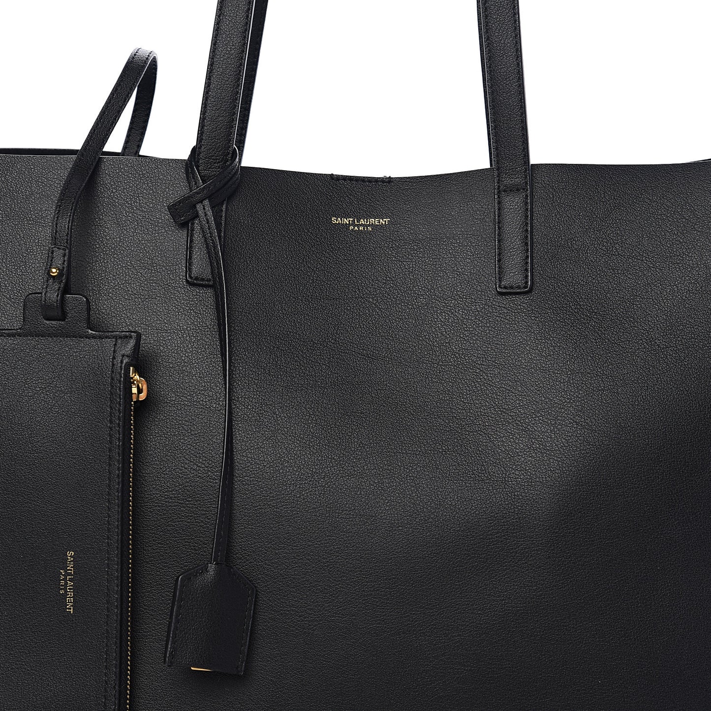 Calfskin Large Shopping Tote Black