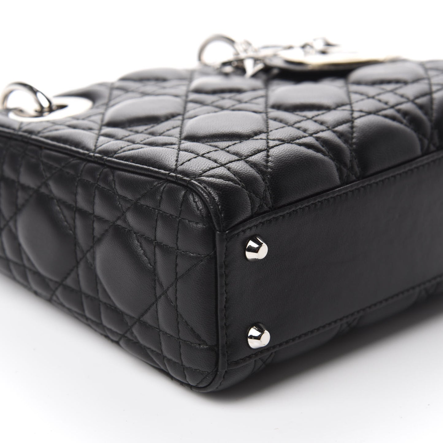 Lambskin Cannage Mini Lady Dior Black
