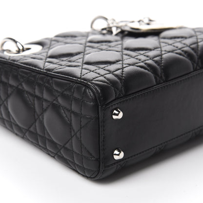 Christian Dior Lambskin Cannage Mini Lady Dior Black 6 of 11