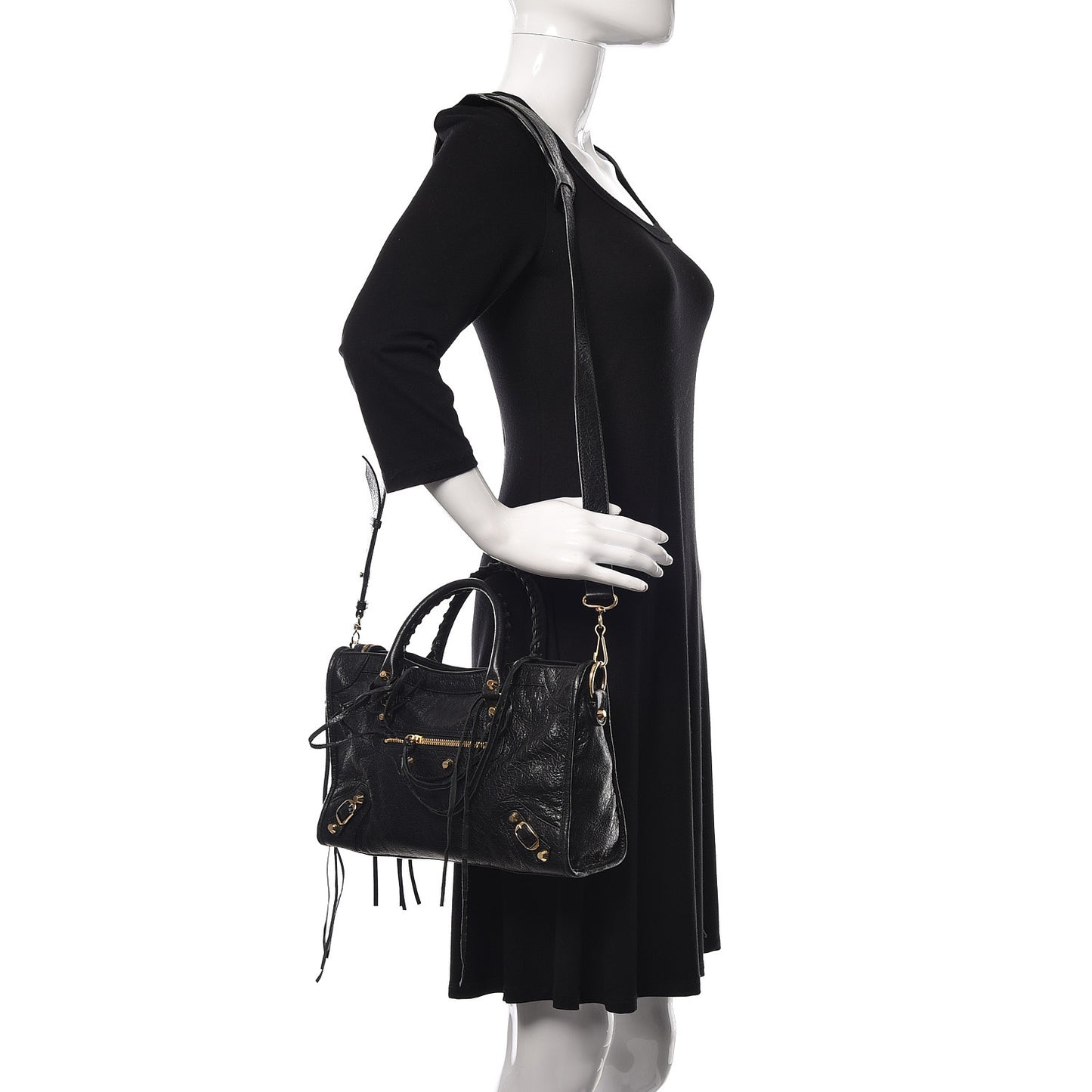 Agneau Classic Gold Hardware S City Black