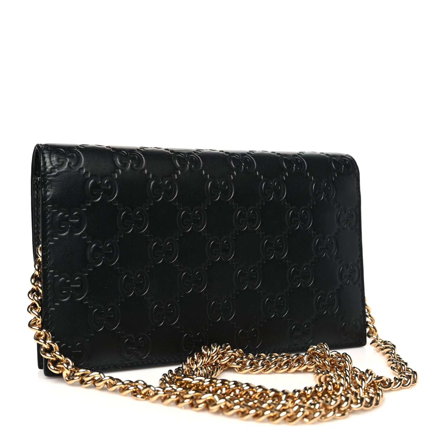 Guccissima Icon Chain Wallet Black