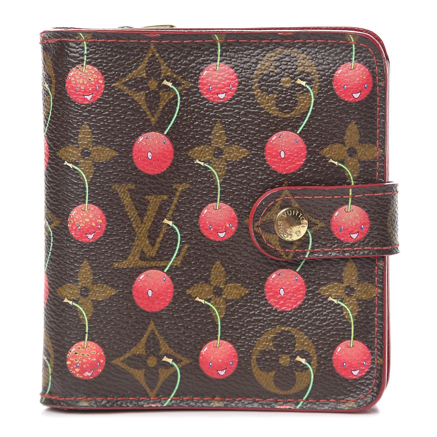 Louis Vuitton Monogram Cerises Compact Zippe Wallet 1 of 15