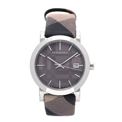 Burberry Stainless Steel Calfskin 38mm Heritage Nova Check Quartz Watch Brown BU1774 1 of 5