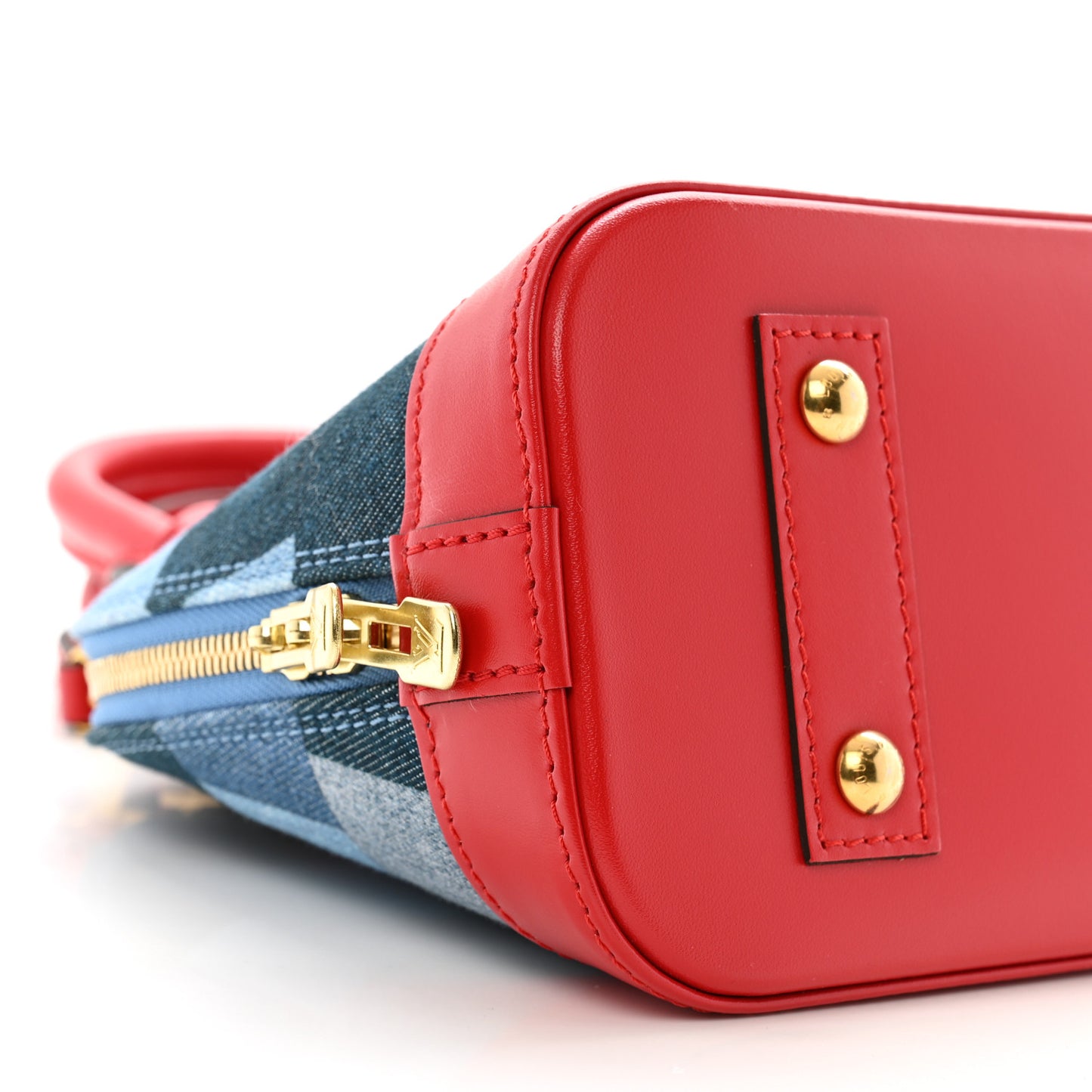 Denim Damier Monogram Patchwork Alma BB