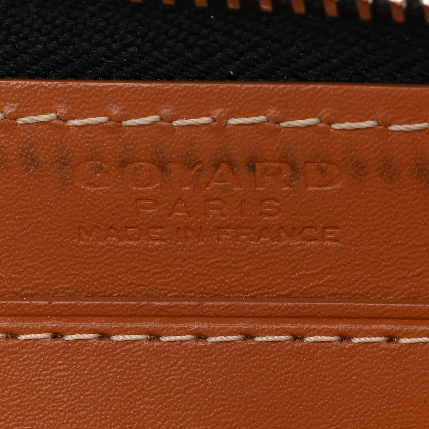 Goyardine Matignon Zip Around GM Wallet Black Gold