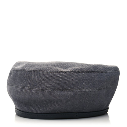 Hermes Denim Saint Honore Beret 57 Gris Plomb Ardoise 1 of 7