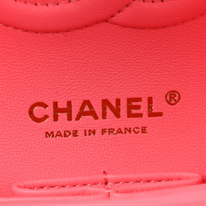 Chanel Caviar Quilted Rainbow Medium Double Flap Coral Pink 6 of 12