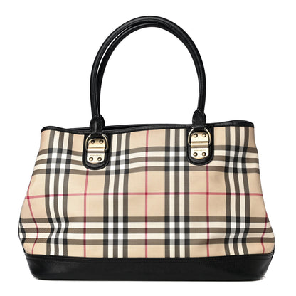 Burberry House Check Shoulder Tote Black 1 of 11