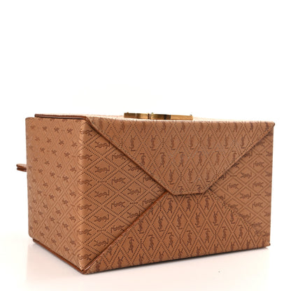 Saint Laurent Calfskin Monogram Take Away Box Dusty Vintage Brown Gold 4 of 9