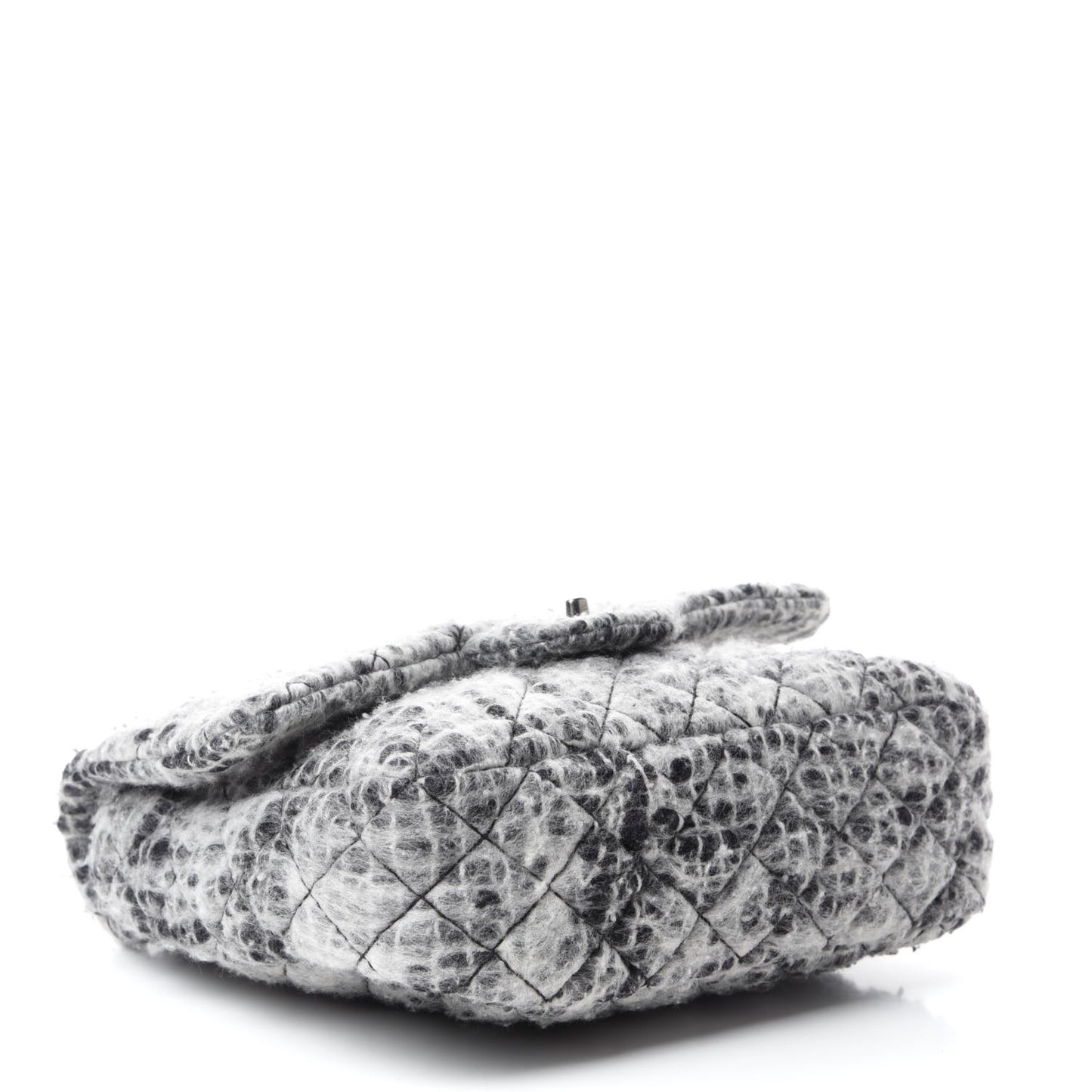 Mohair Quilted Day Flap Grey