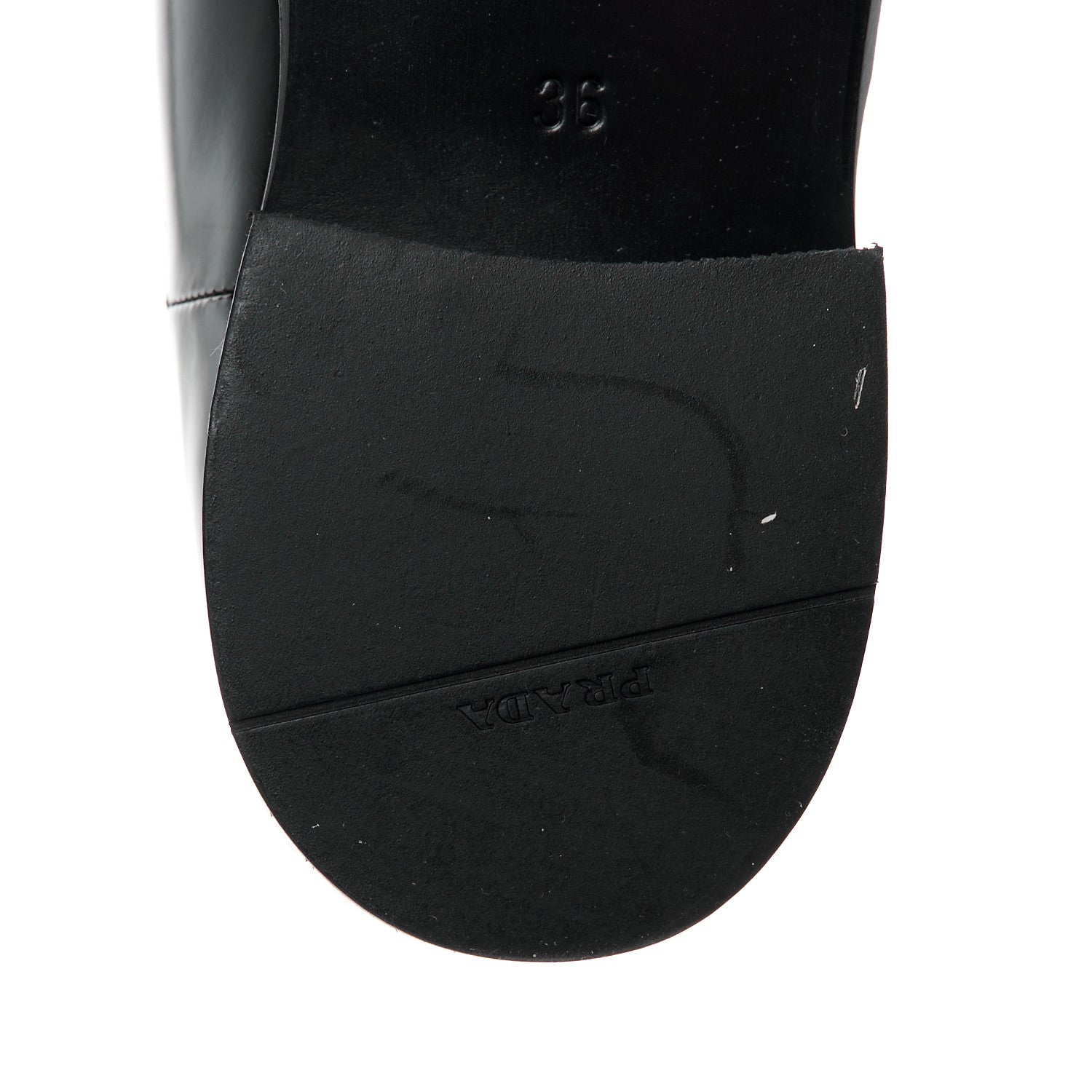 Prada Spazzolato Logo Chelsea Boots 36 Black 7 of 10