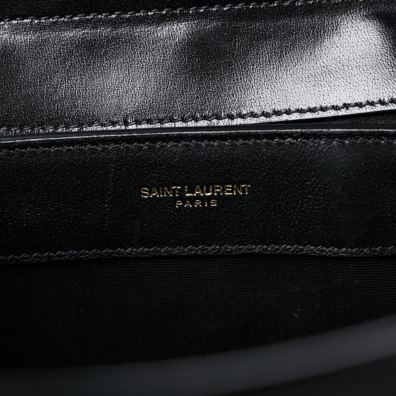 Saint Laurent Shiny Calfskin Medium Uptown Tote Black 6 of 14