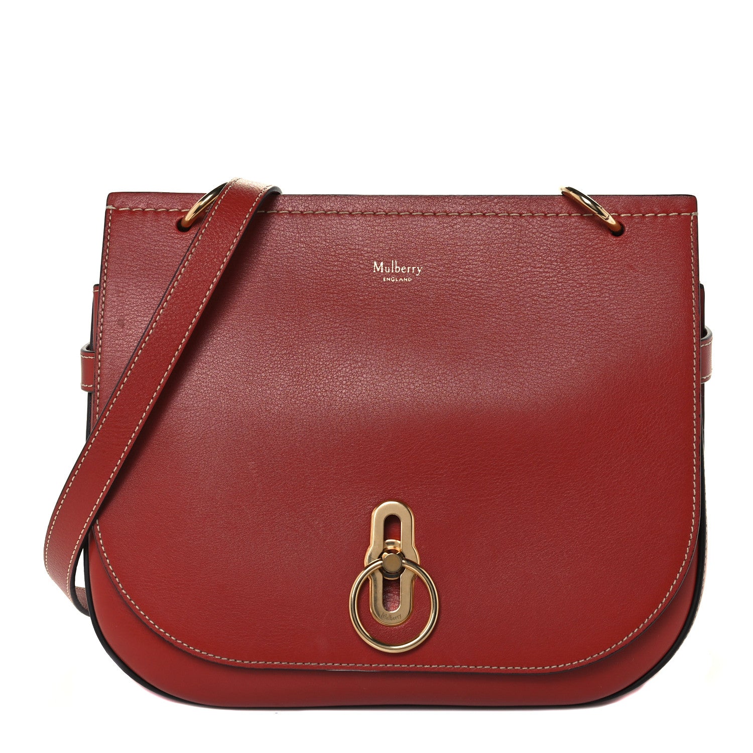 Mulberry Silky Calfskin Amberley Satchel Rust 1 of 11