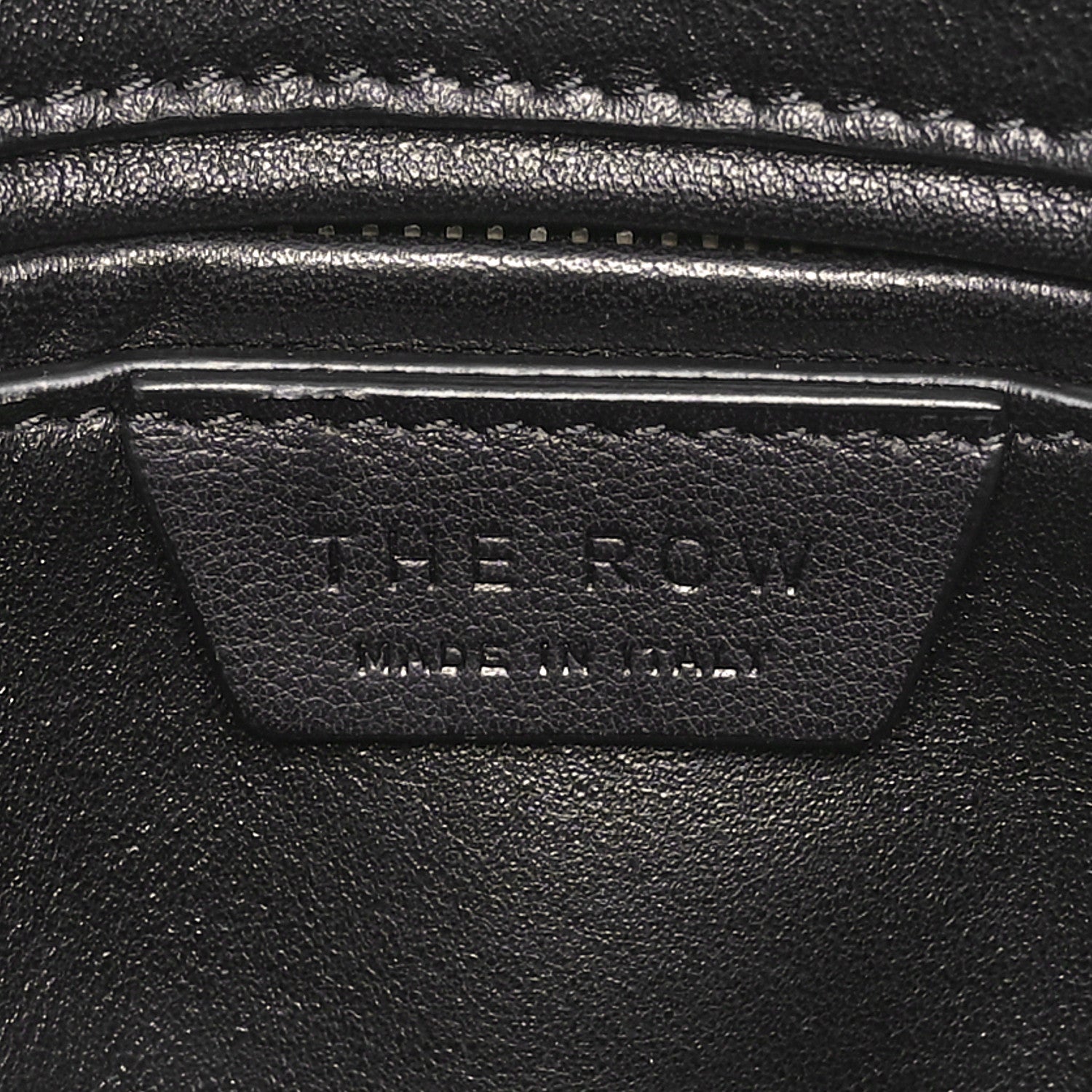 The Row Polished Saddle Calfskin Medium Devon Bag Black 10 of 17