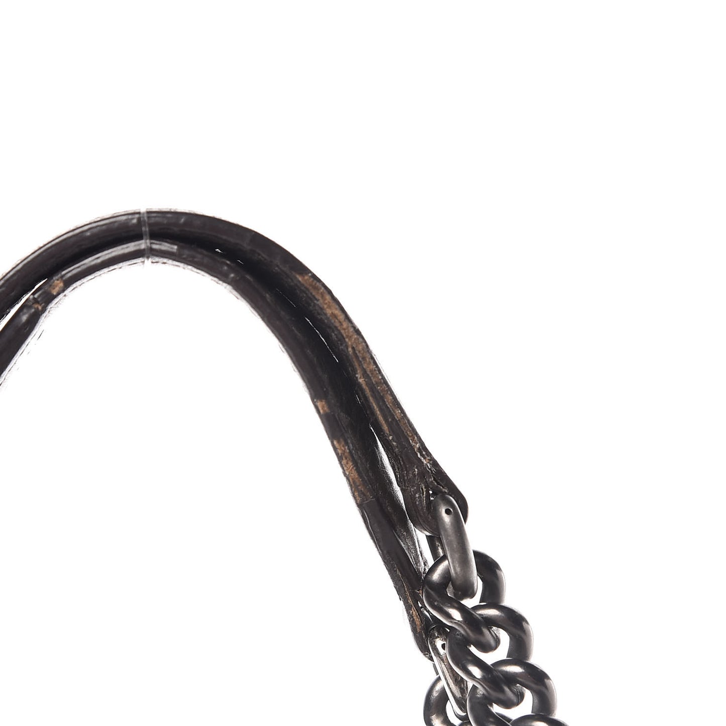 Metallic Pebbled Calfskin Medium Soho Chain Shoulder Bag Sasso