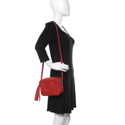 Gucci Pebbled Calfskin Small Soho Disco Bag Vibrant Red 2 of 10