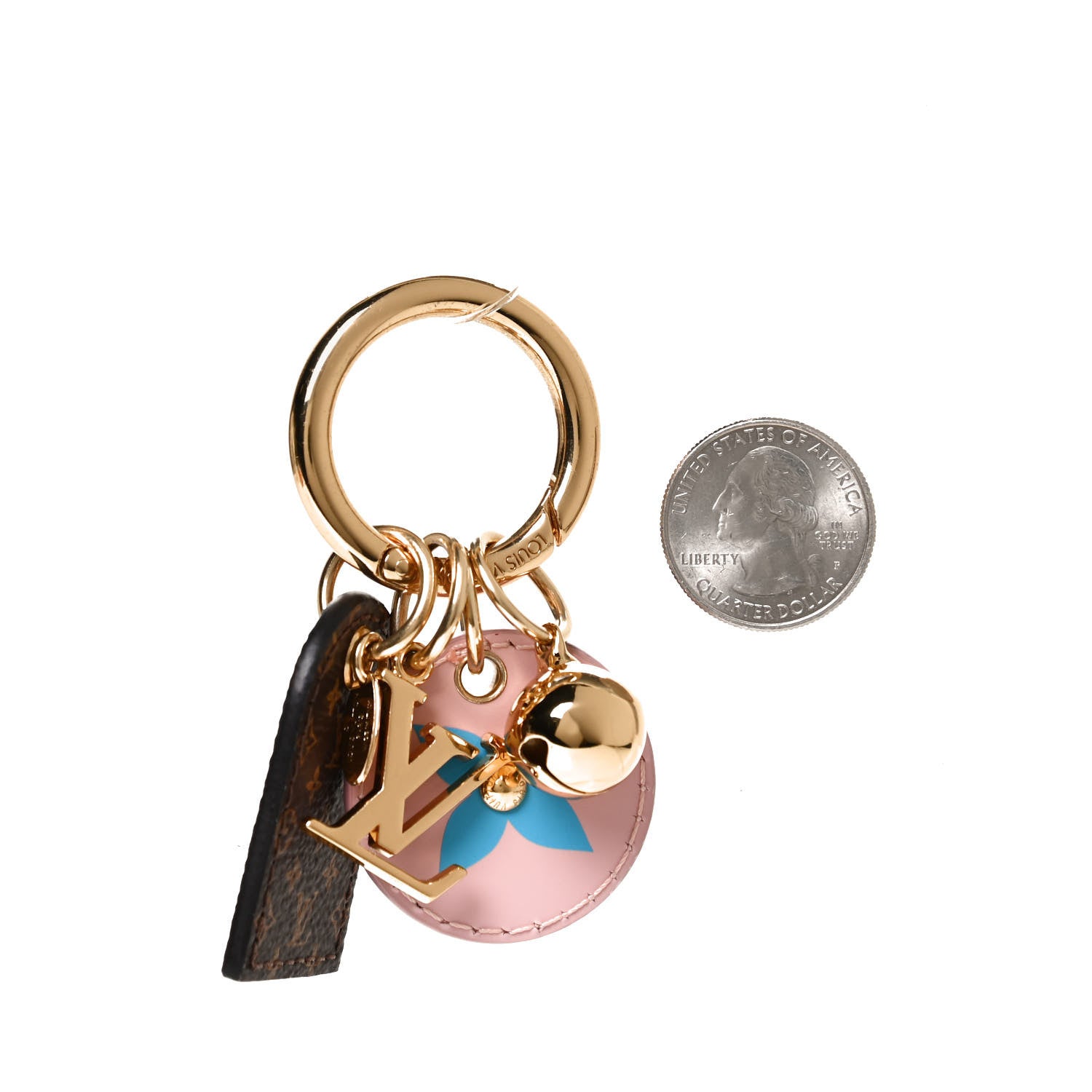 Louis Vuitton Monogram Fetish Lug Tag Bag Charm Brown 2 of 5