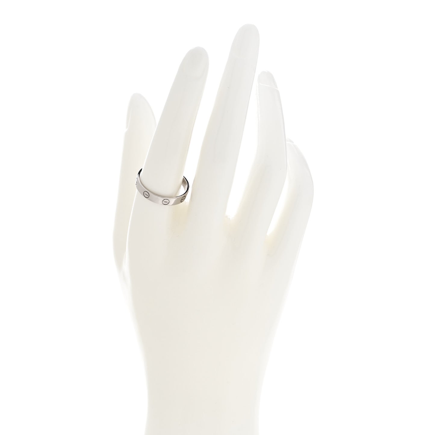 18K White Gold 3.6mm LOVE Wedding Band Ring 58 8.5