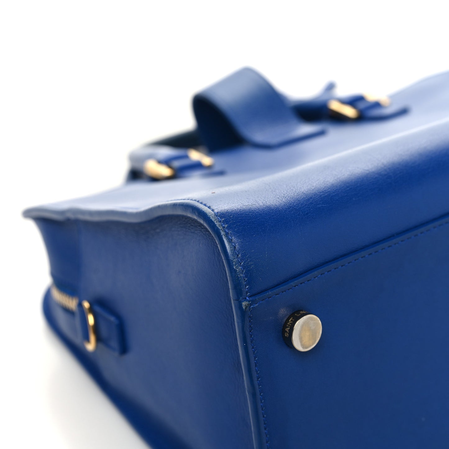 Calfskin Small Monogram Cabas Blue Majorelle